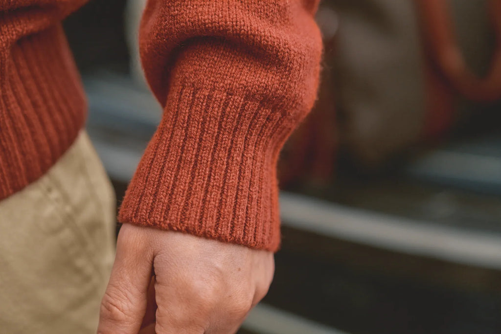 Vincent merino half zip pullover - Bombay brown