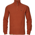 Vincent merino half zip pullover - Bombay brown