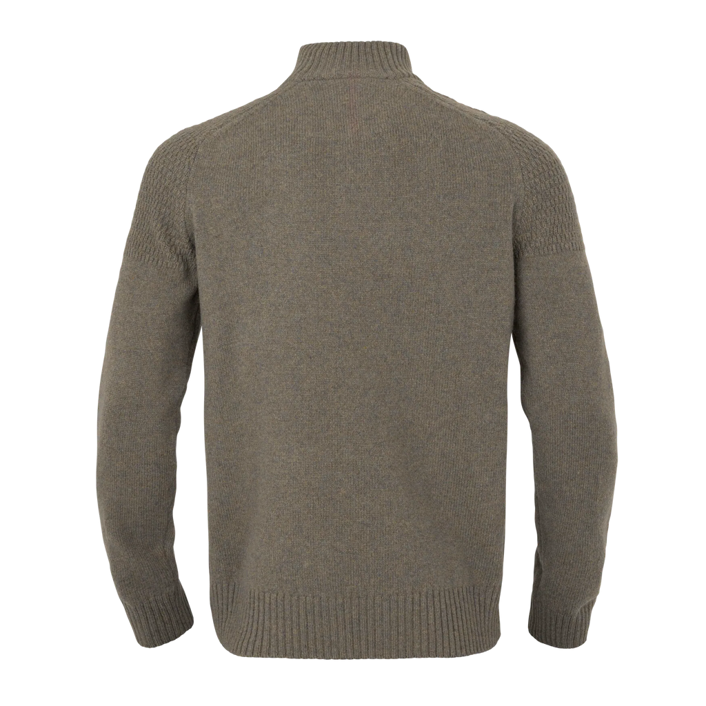 Vincent merino half zip pullover - Dark sand