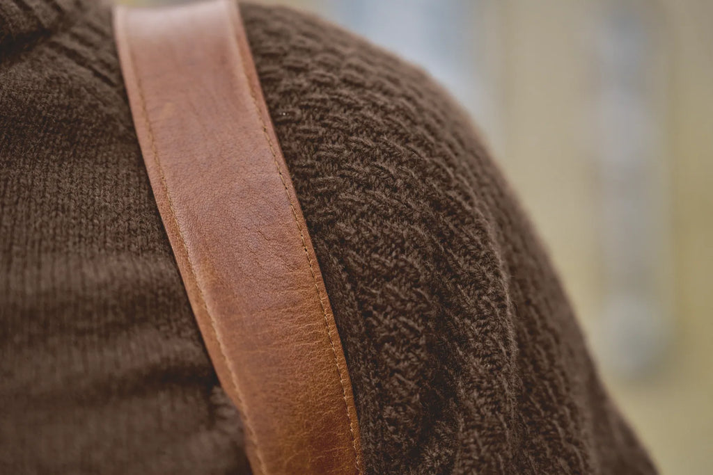 Vincent merino half zip pullover - Demitasse brown