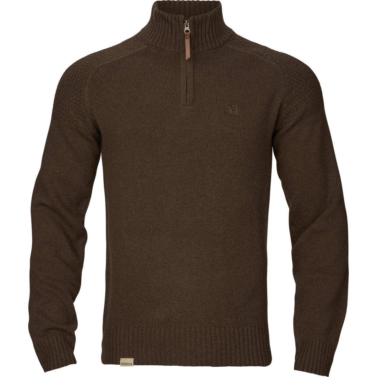 Vincent merino half zip pullover - Demitasse brown