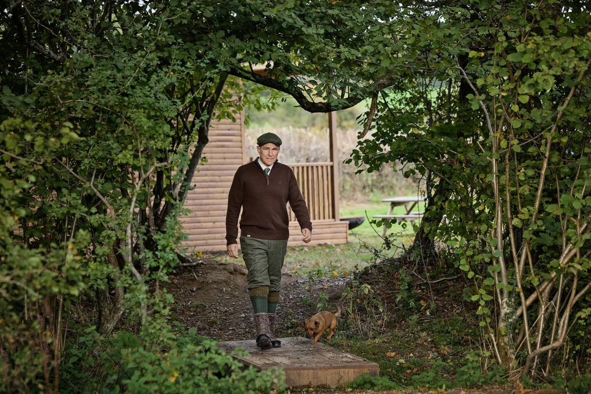 Vincent merino half zip pullover - Demitasse brown