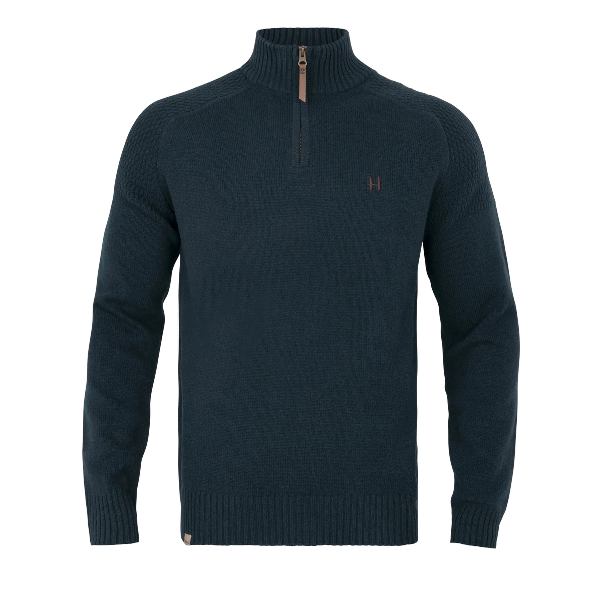 Vincent merino half zip pullover - Dark navy
