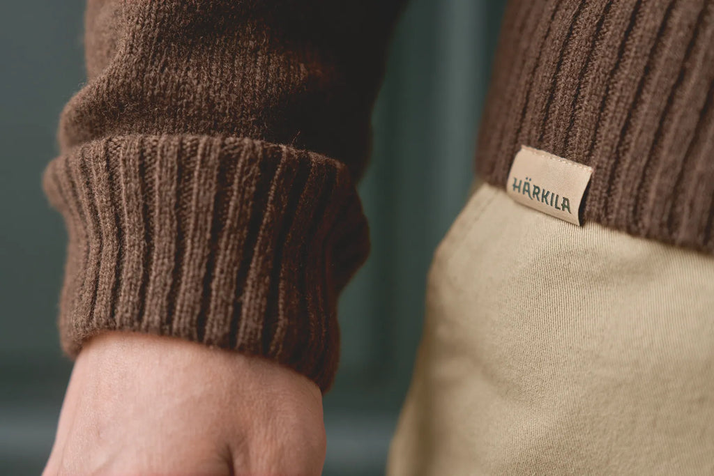 Vincent merino v-neck pullover - Demitasse brown