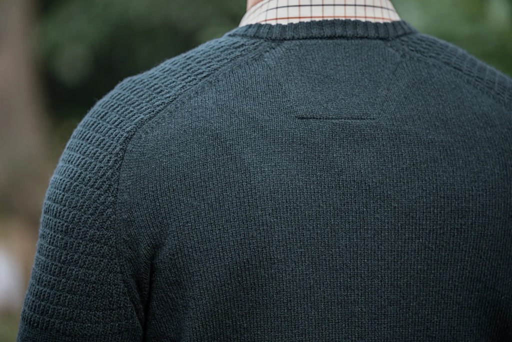Vincent merino v-neck pullover - Dark navy