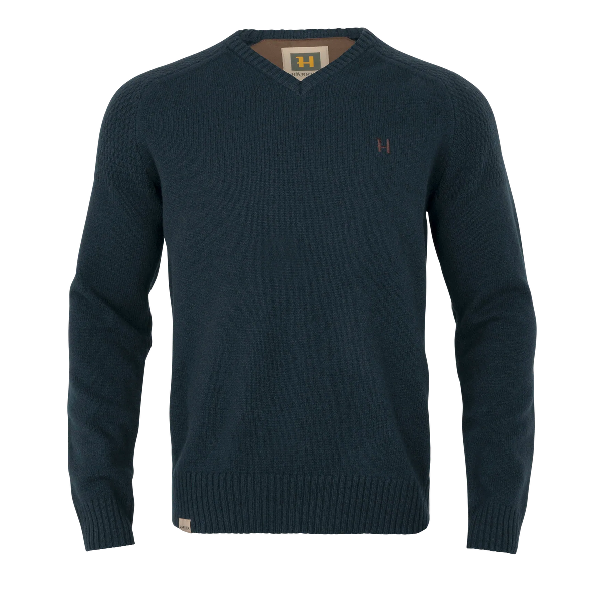 Vincent merino v-neck pullover - Dark navy
