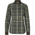 Pajala L/S shirt W - Olive check
