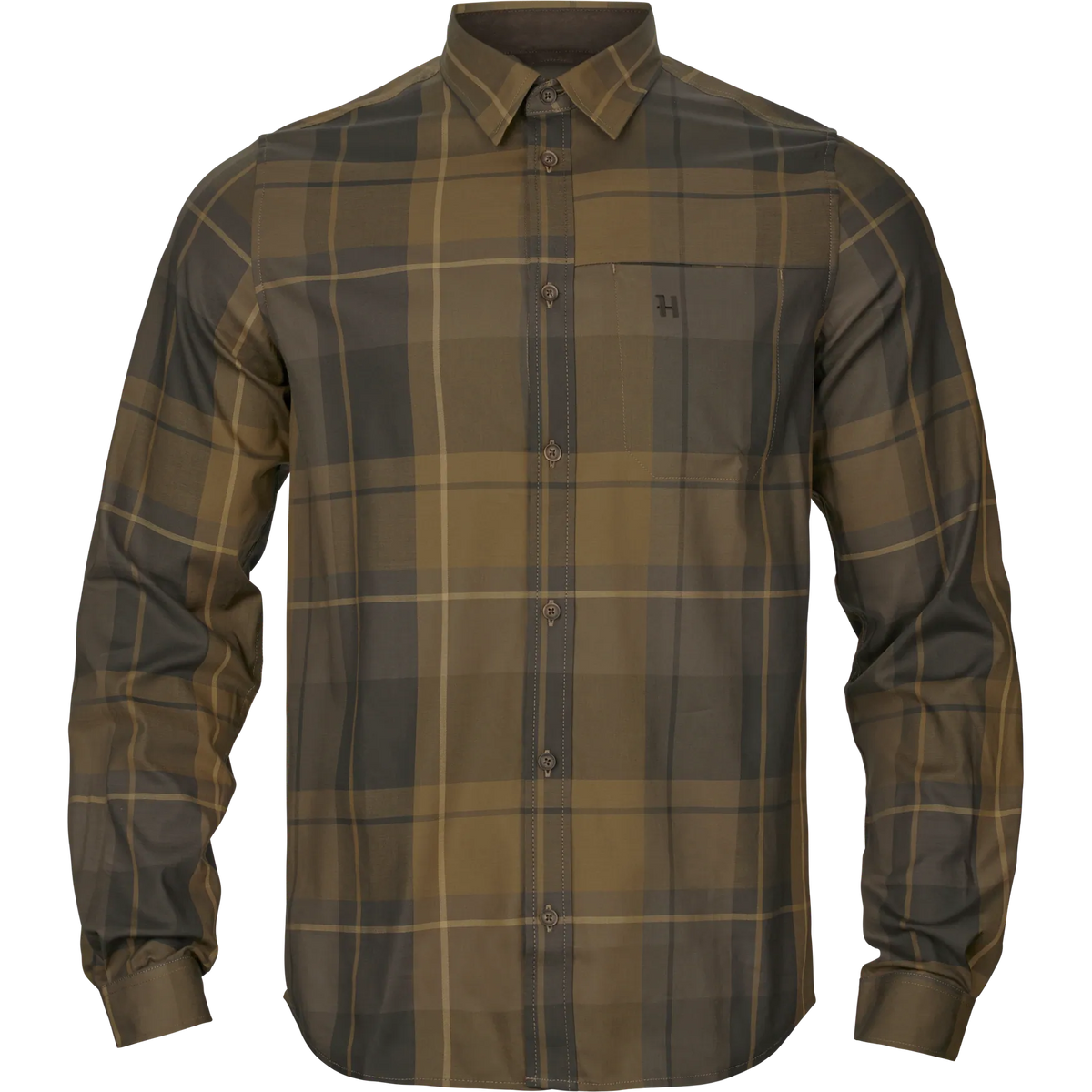 Akse L/S Shirt - Willow green check