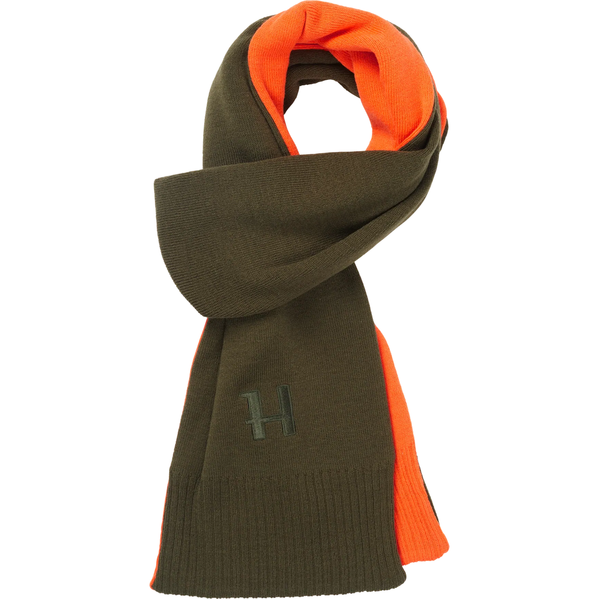 Härkila reversible Scarf - Willow green/Orange