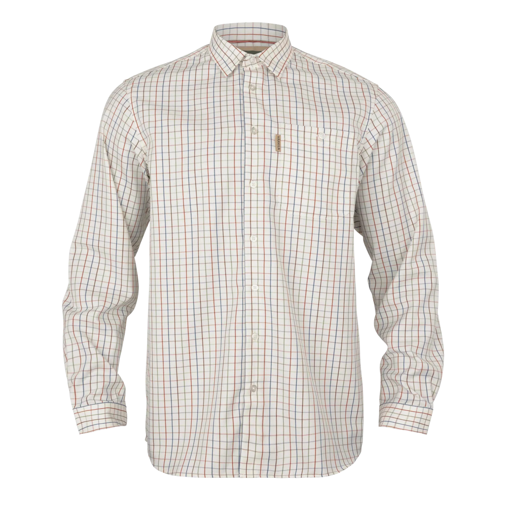Haywood wool blend L/S shirt - Arabian spice check