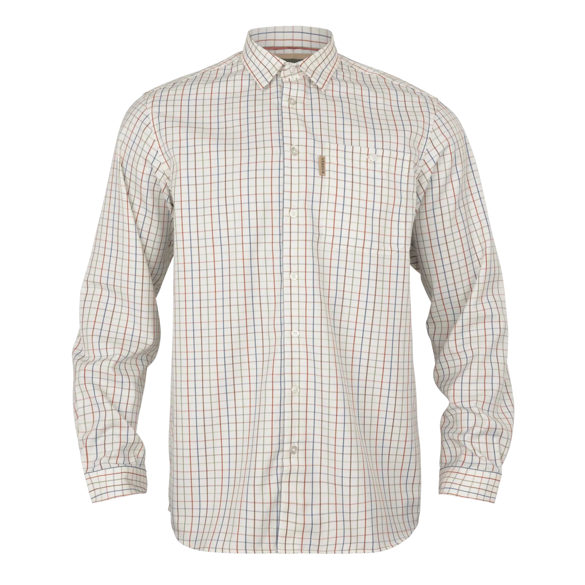 Haywood wool blend L/S shirt - Arabian spice check
