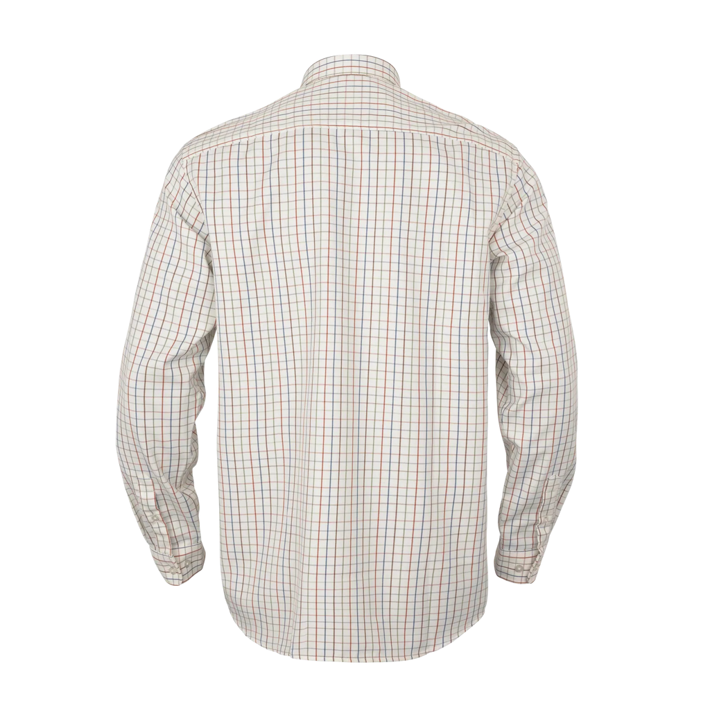 Haywood wool blend L/S shirt - Arabian spice check