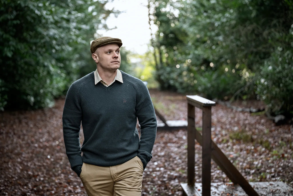 Haywood wool blend L/S shirt - Arabian spice check