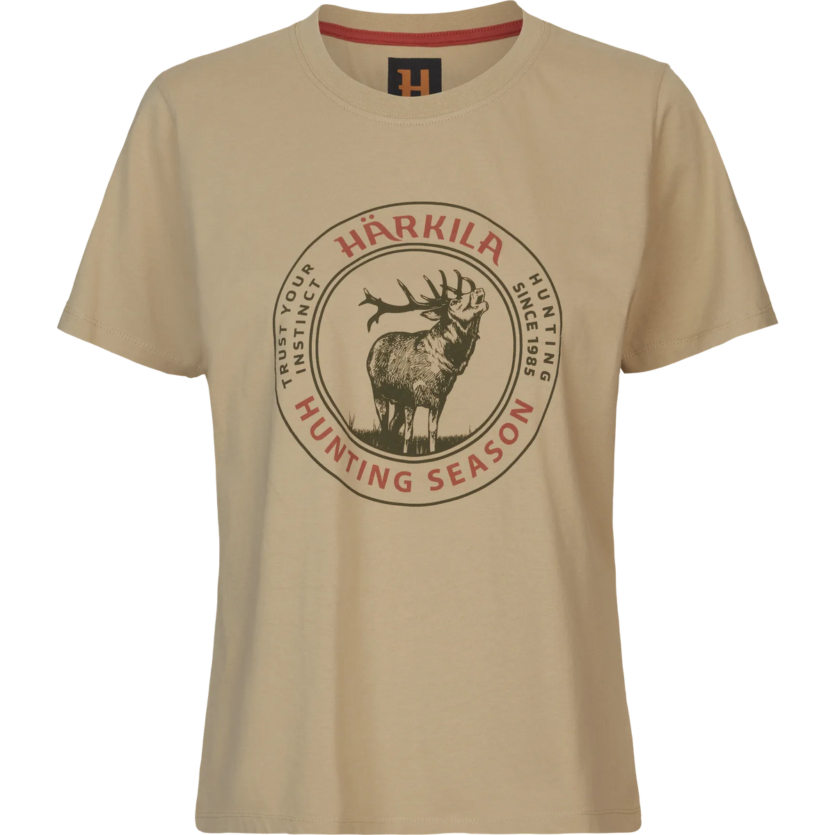 Härkila Stag Badge S/S T-shirt W - Sand