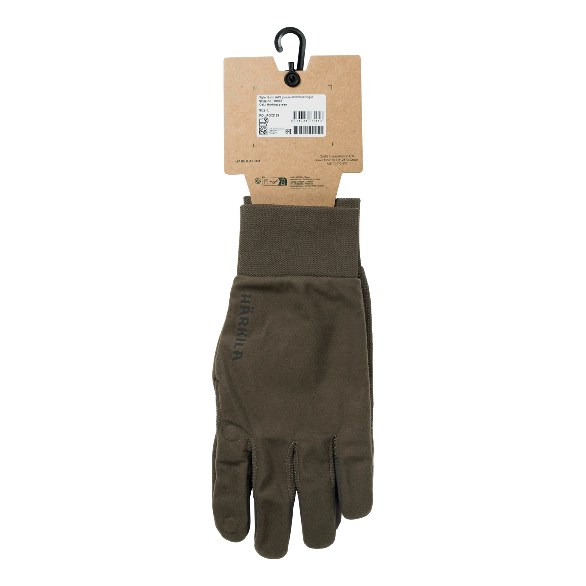 Garor HWS gloves w/foldback finger - Hunting green