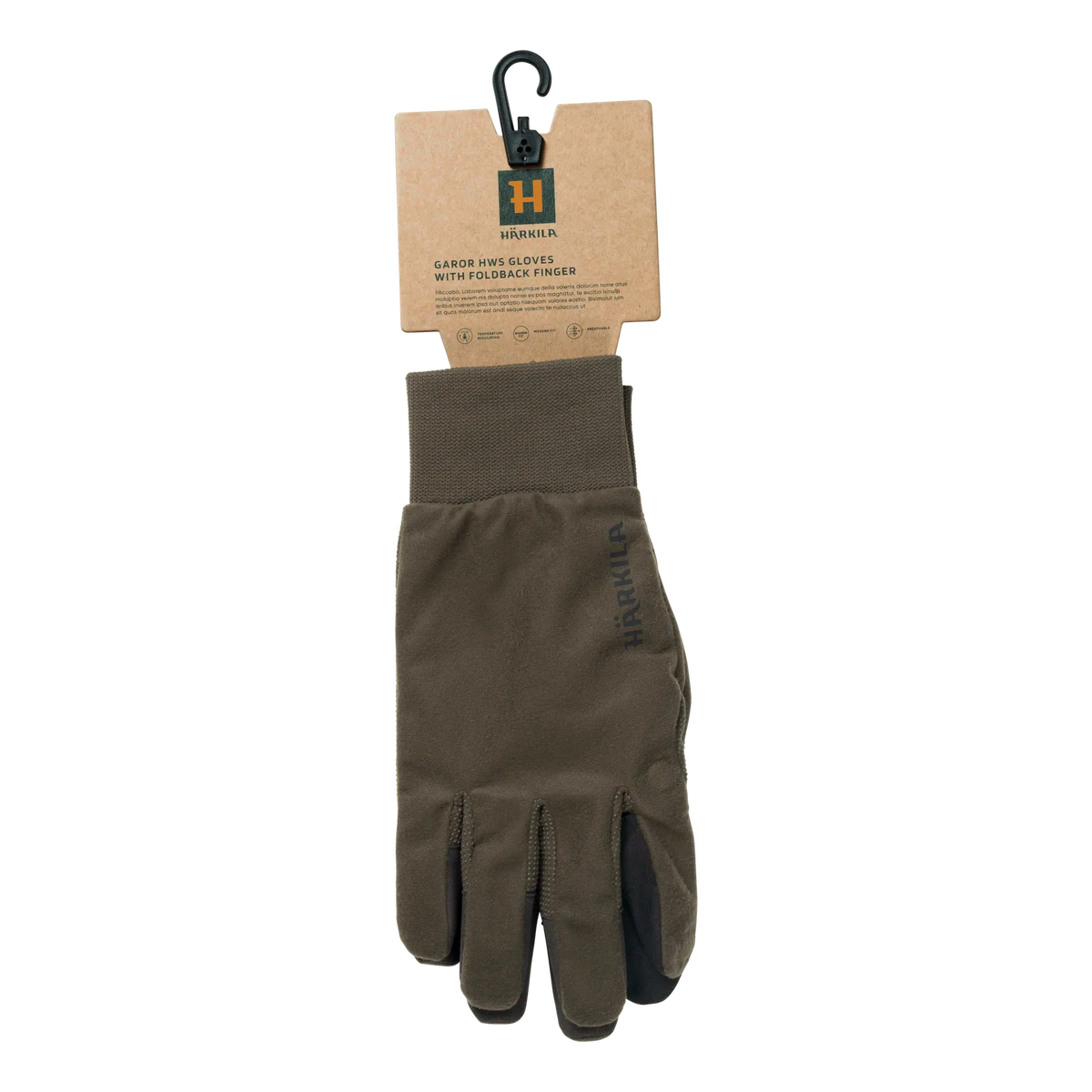 Garor HWS gloves w/foldback finger - Hunting green