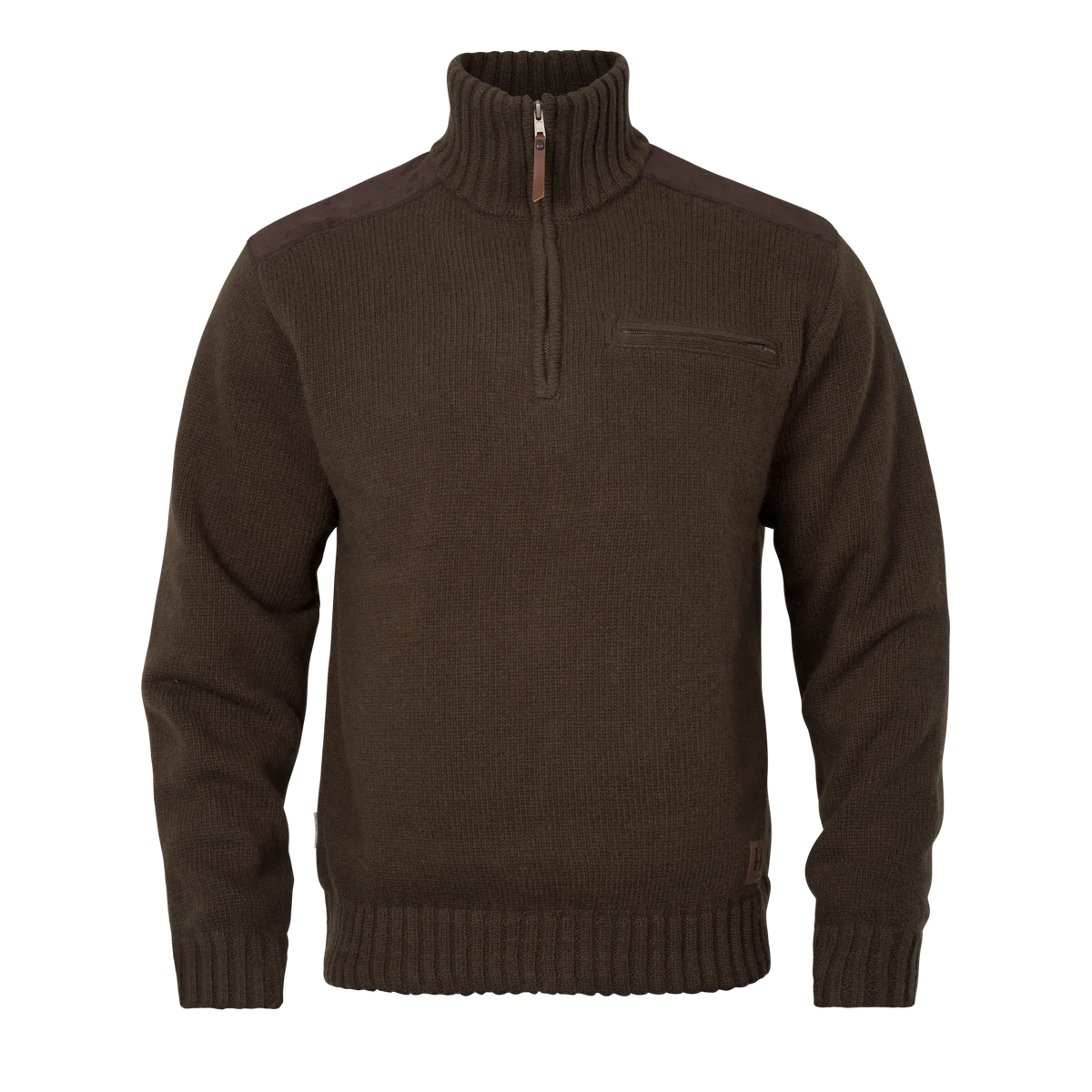 Annaboda WSP knit half zip - Demitasse brown