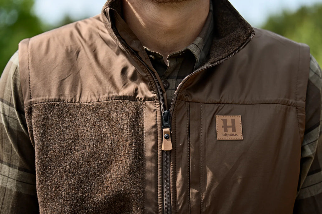 Härkila Kalix fleece waistcoat - Dark earth