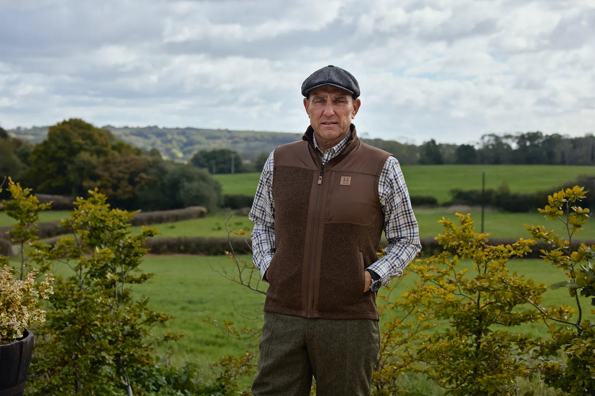 Härkila Kalix fleece waistcoat - Dark earth