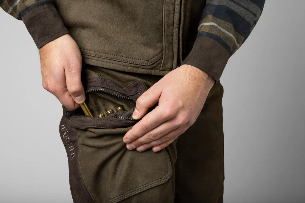 Pro Hunter leather trousers - Willow green