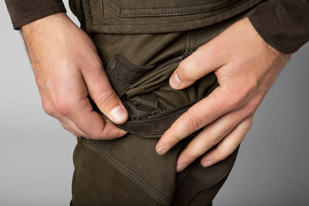 Pro Hunter leather trousers - Willow green