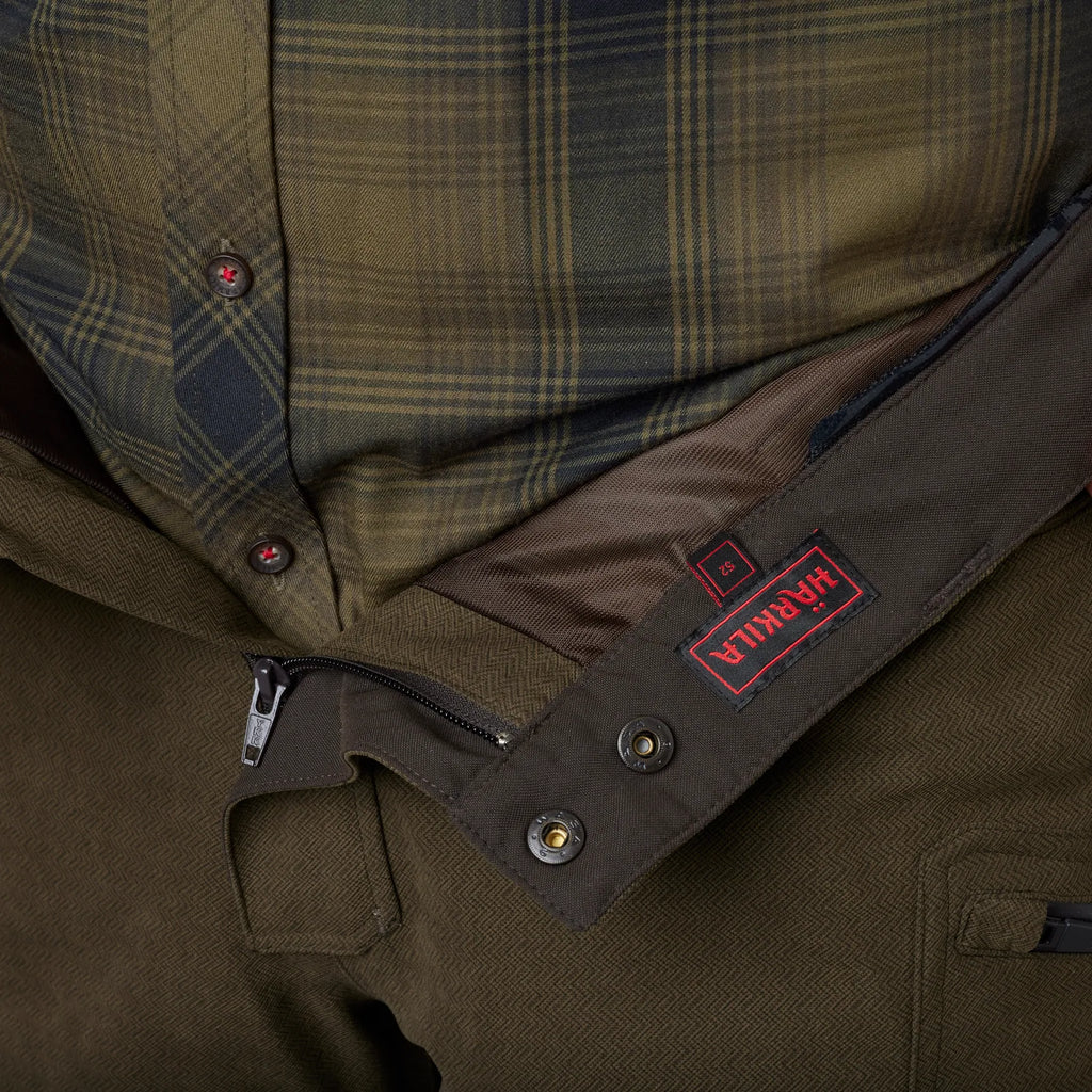 VETTED VINTAGE™ Driven Hunt HWS leather trousers - Willow green/Shadow brown