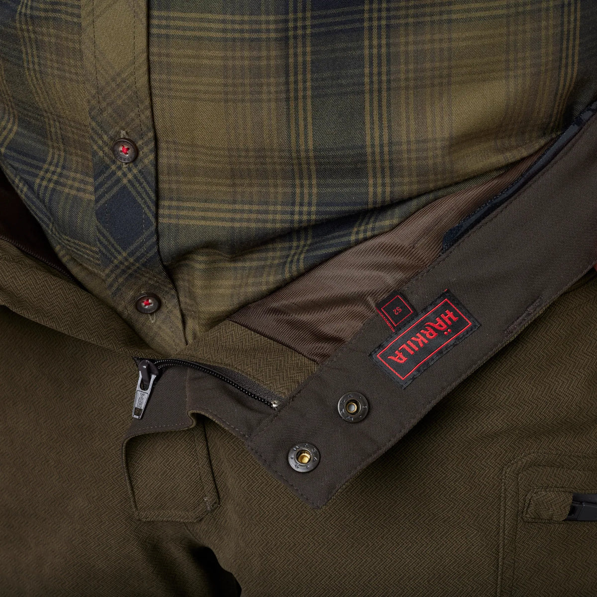 VETTED VINTAGE™ Driven Hunt HWS leather trousers - Willow green/Shadow brown