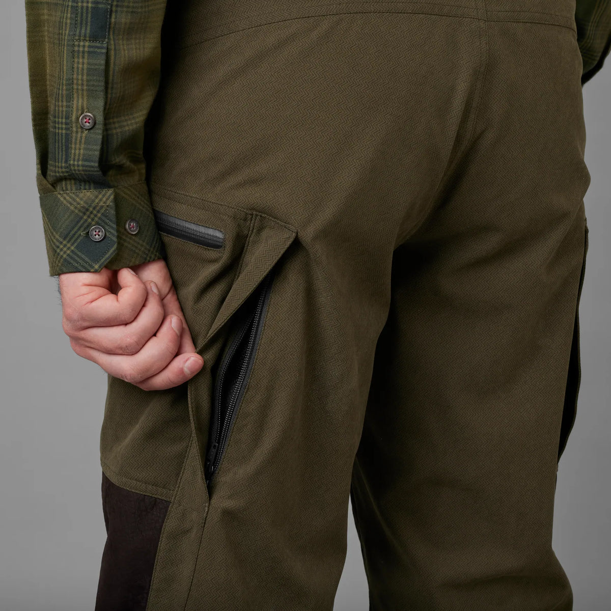 Driven Hunt HWS leather trousers - Willow green/Shadow brown