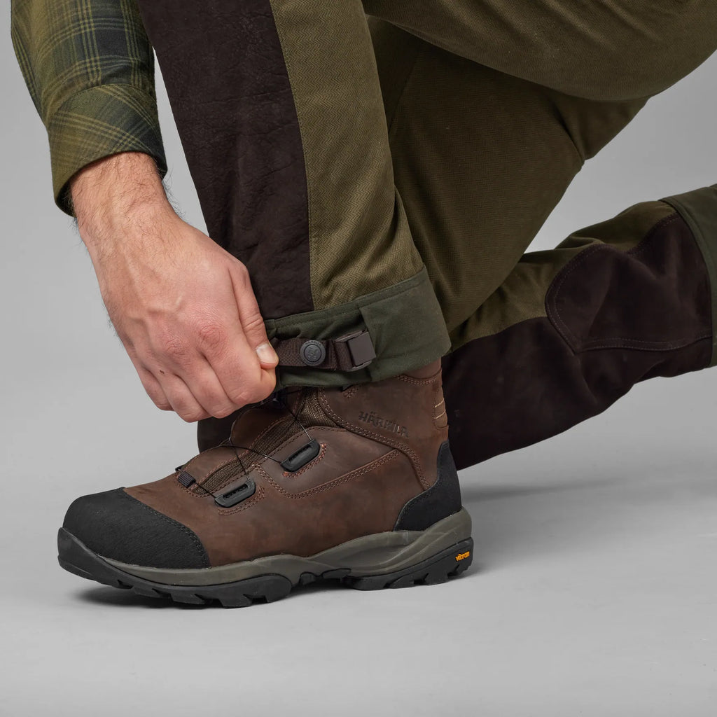 Driven Hunt HWS leather trousers - Willow green/Shadow brown