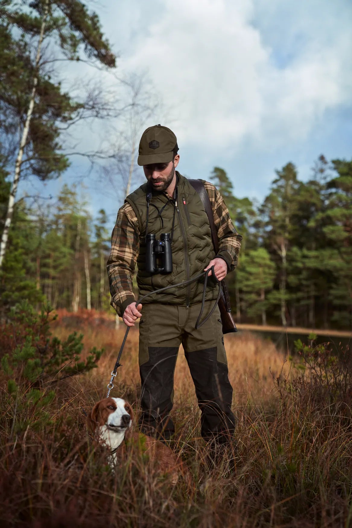 Driven Hunt HWS leather trousers - Willow green/Shadow brown
