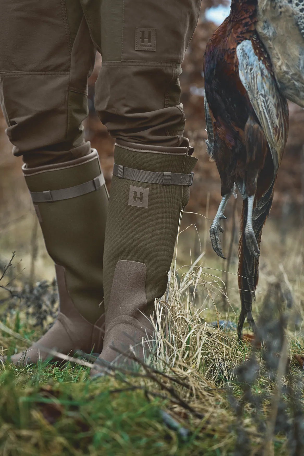Forester Textile Rubber Boot - Willow green/Deep brown