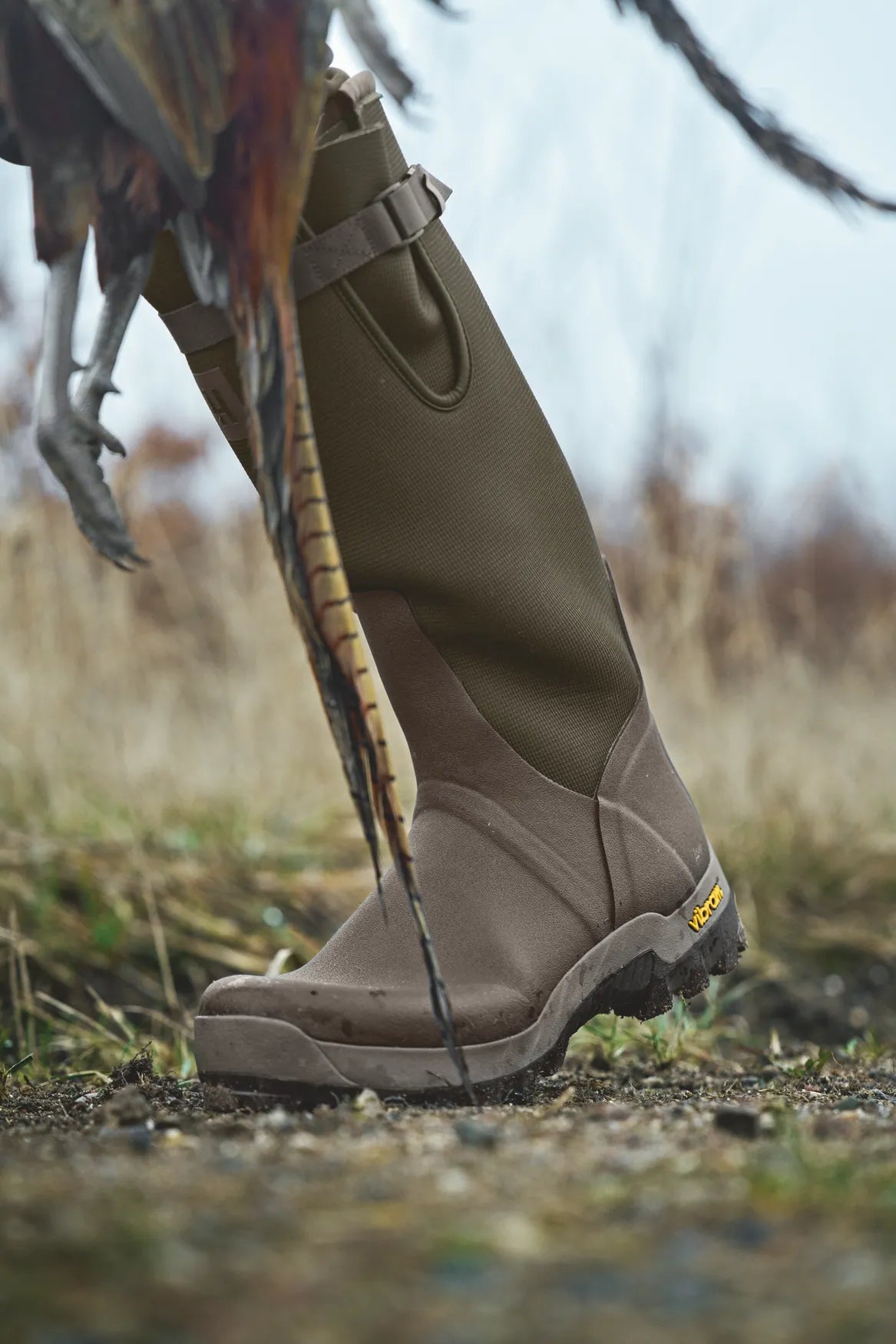 Forester Textile Rubber Boot - Willow green/Deep brown