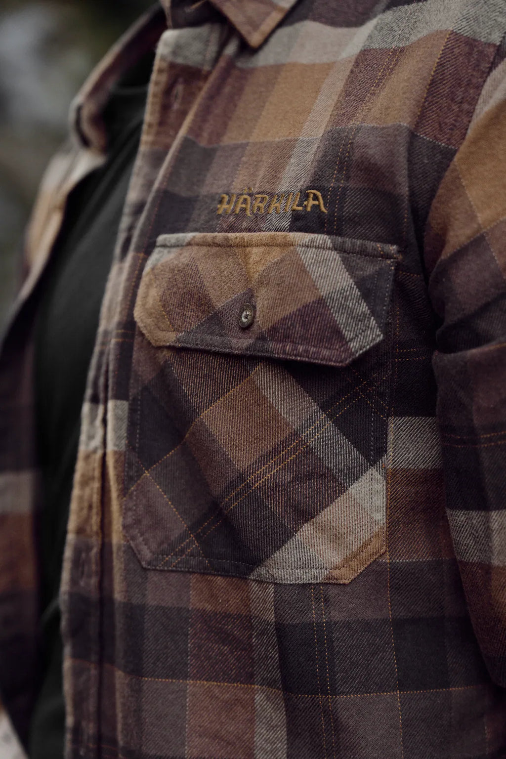Asmund L/S shirt - Rust brown check