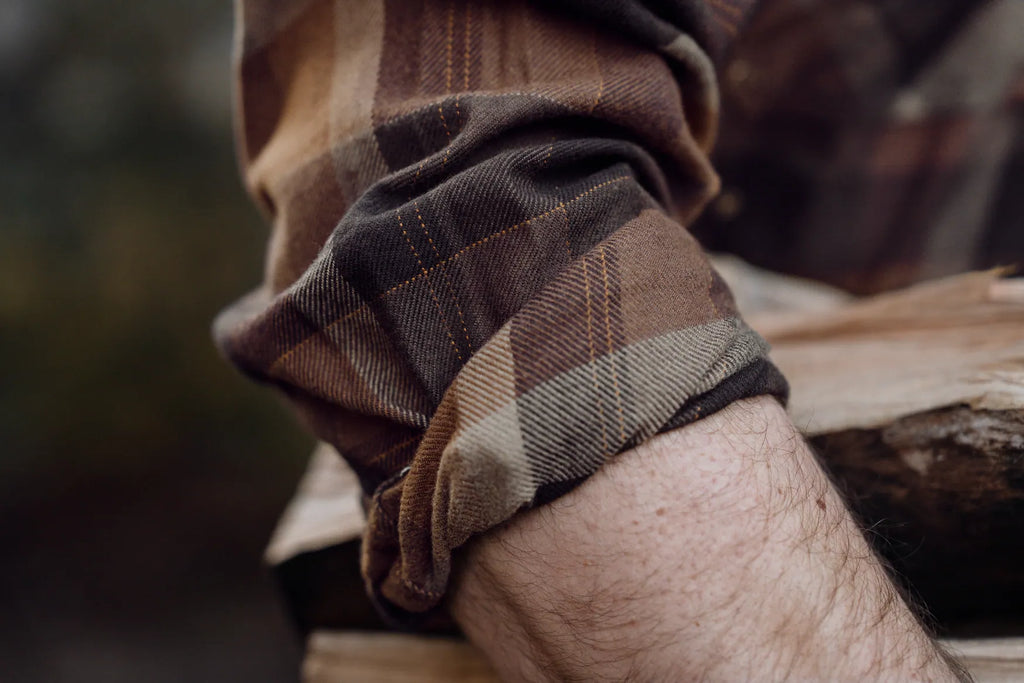Asmund L/S shirt - Rust brown check