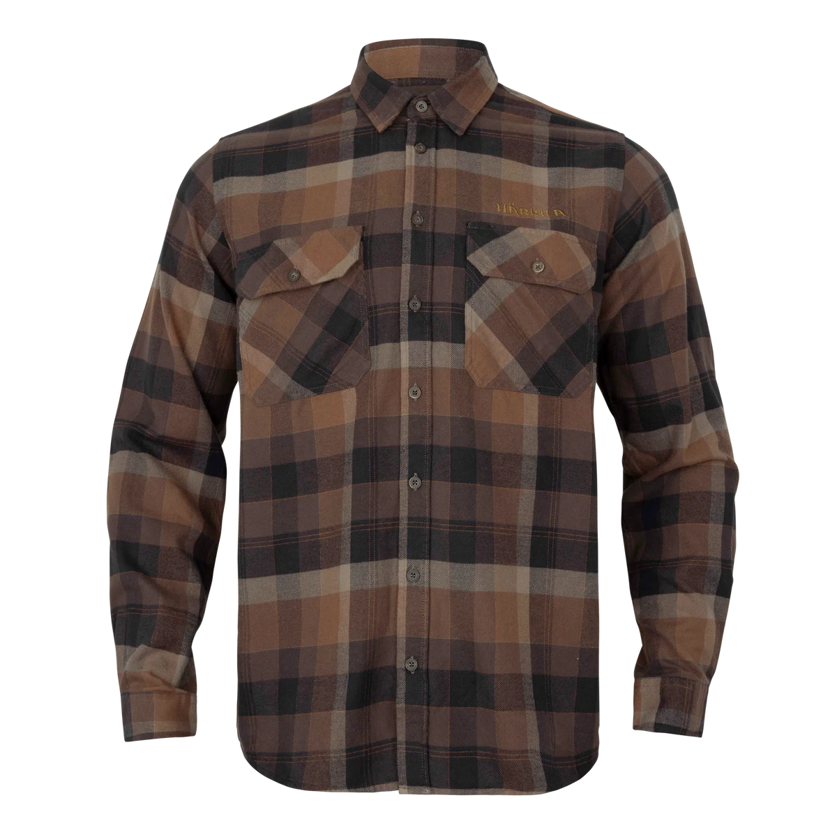 Asmund L/S shirt - Rust brown check
