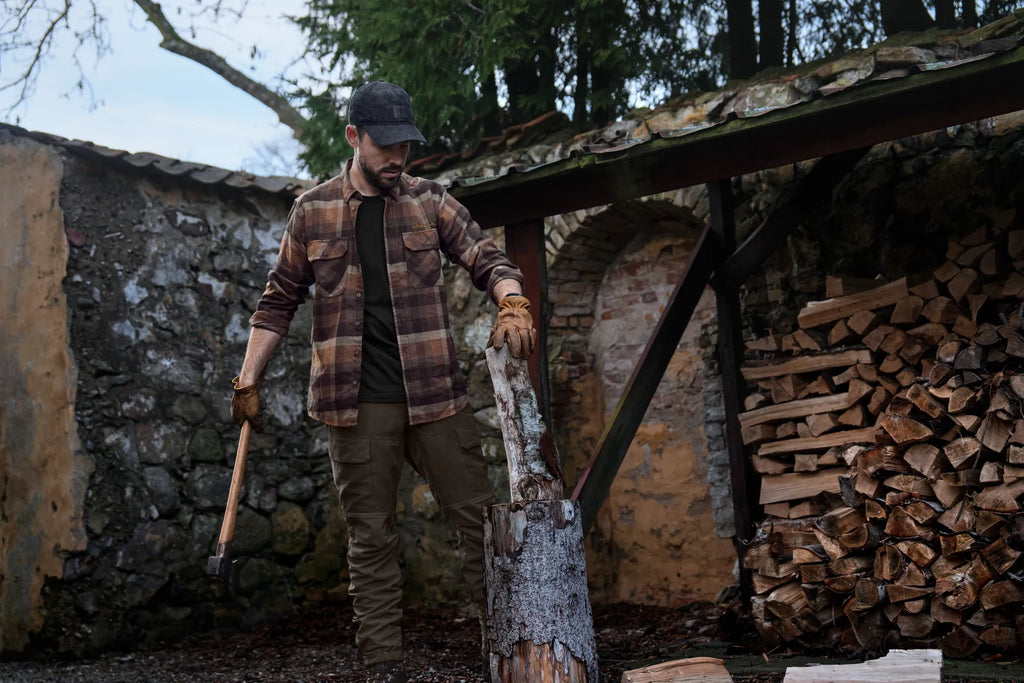 Asmund L/S shirt - Rust brown check