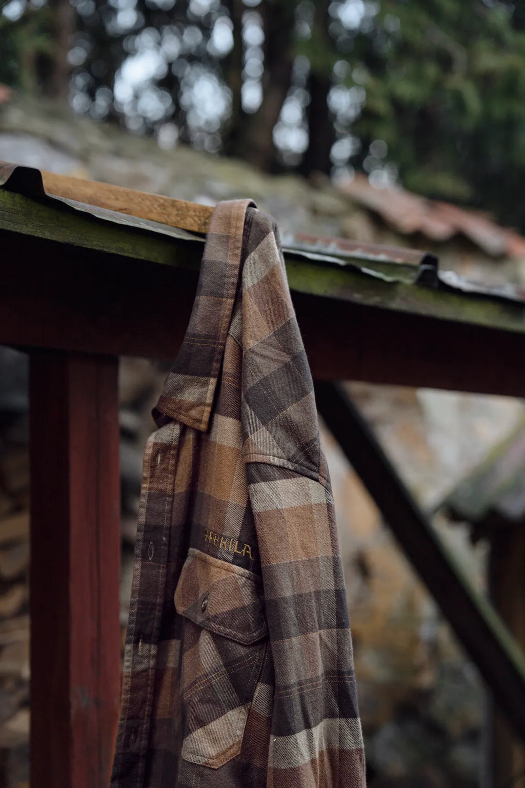 Asmund L/S shirt - Rust brown check