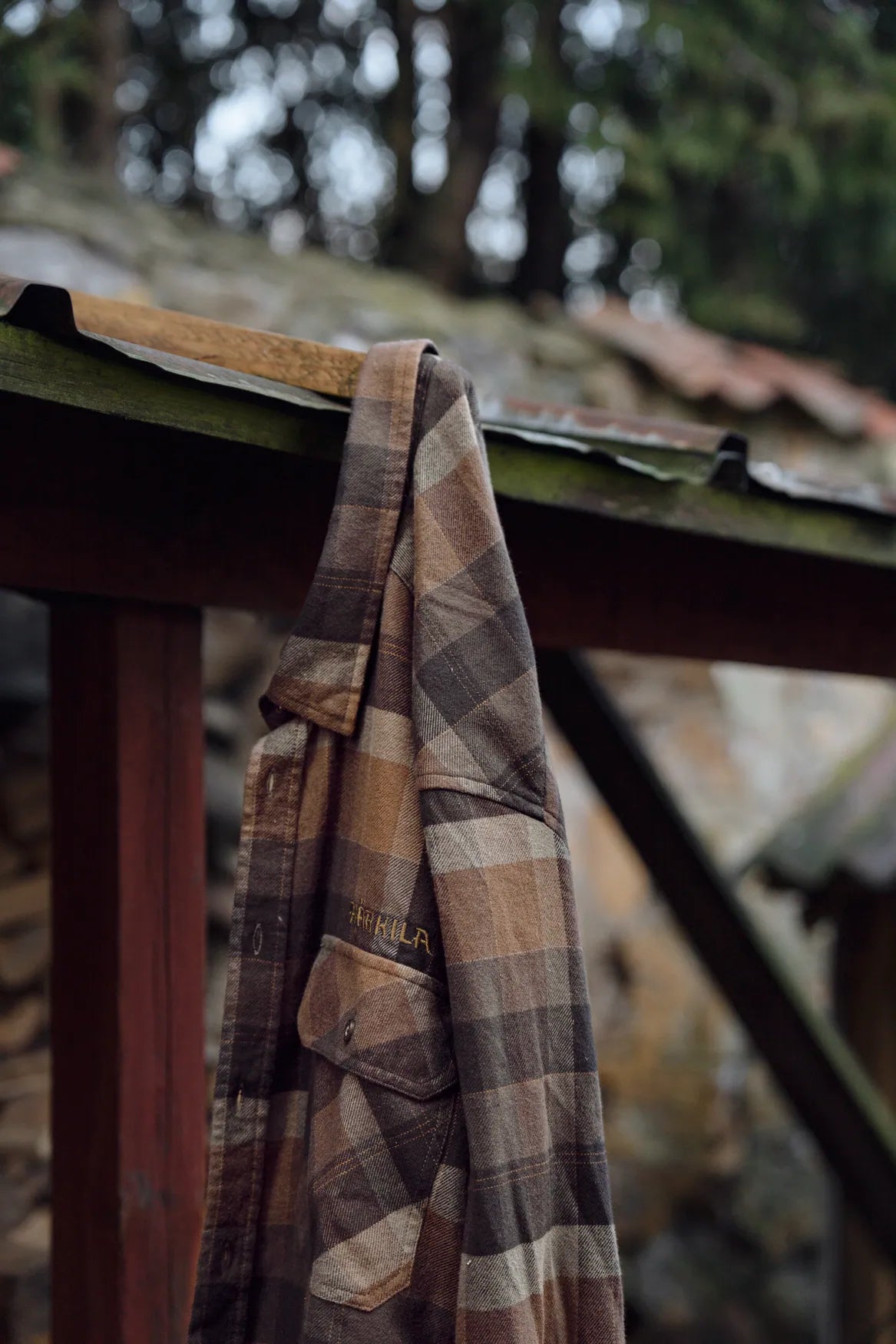 Asmund L/S shirt - Rust brown check