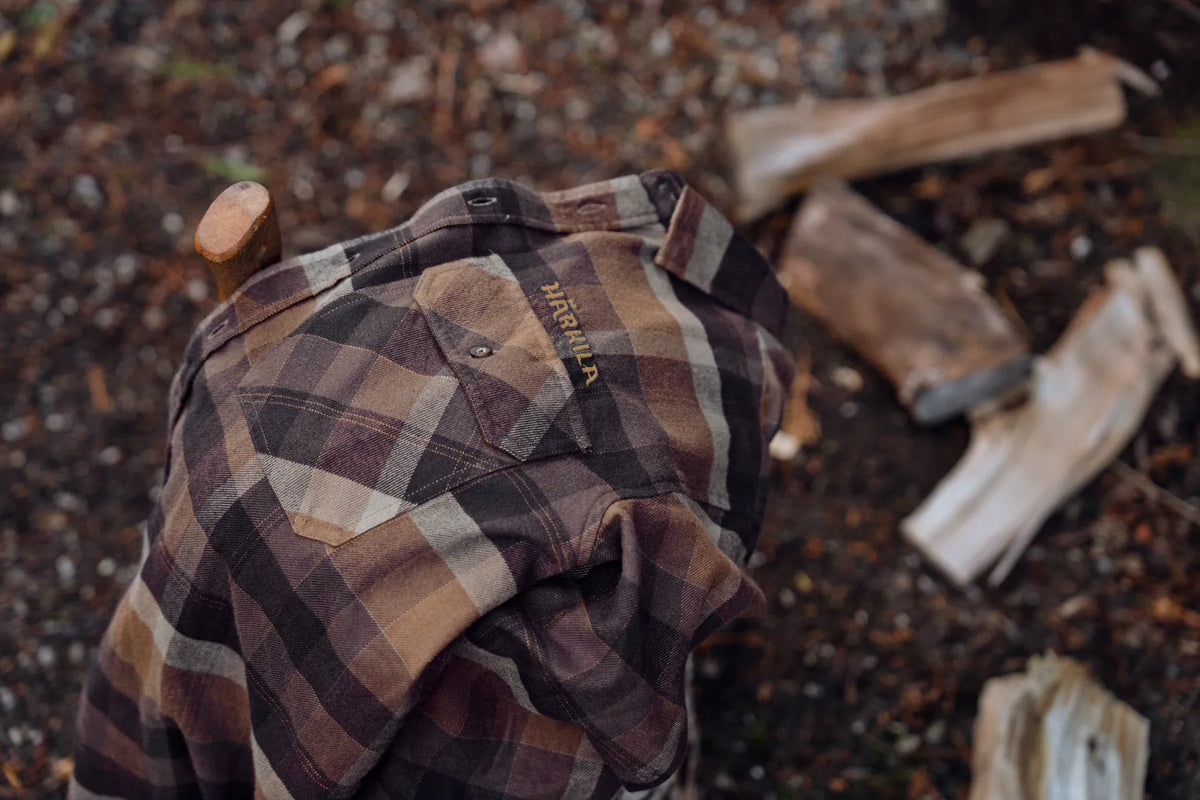 Asmund L/S shirt - Rust brown check