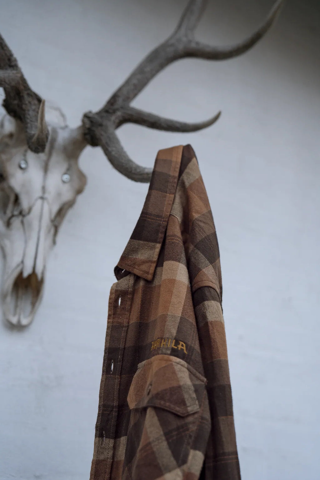 Asmund L/S shirt - Rust brown check