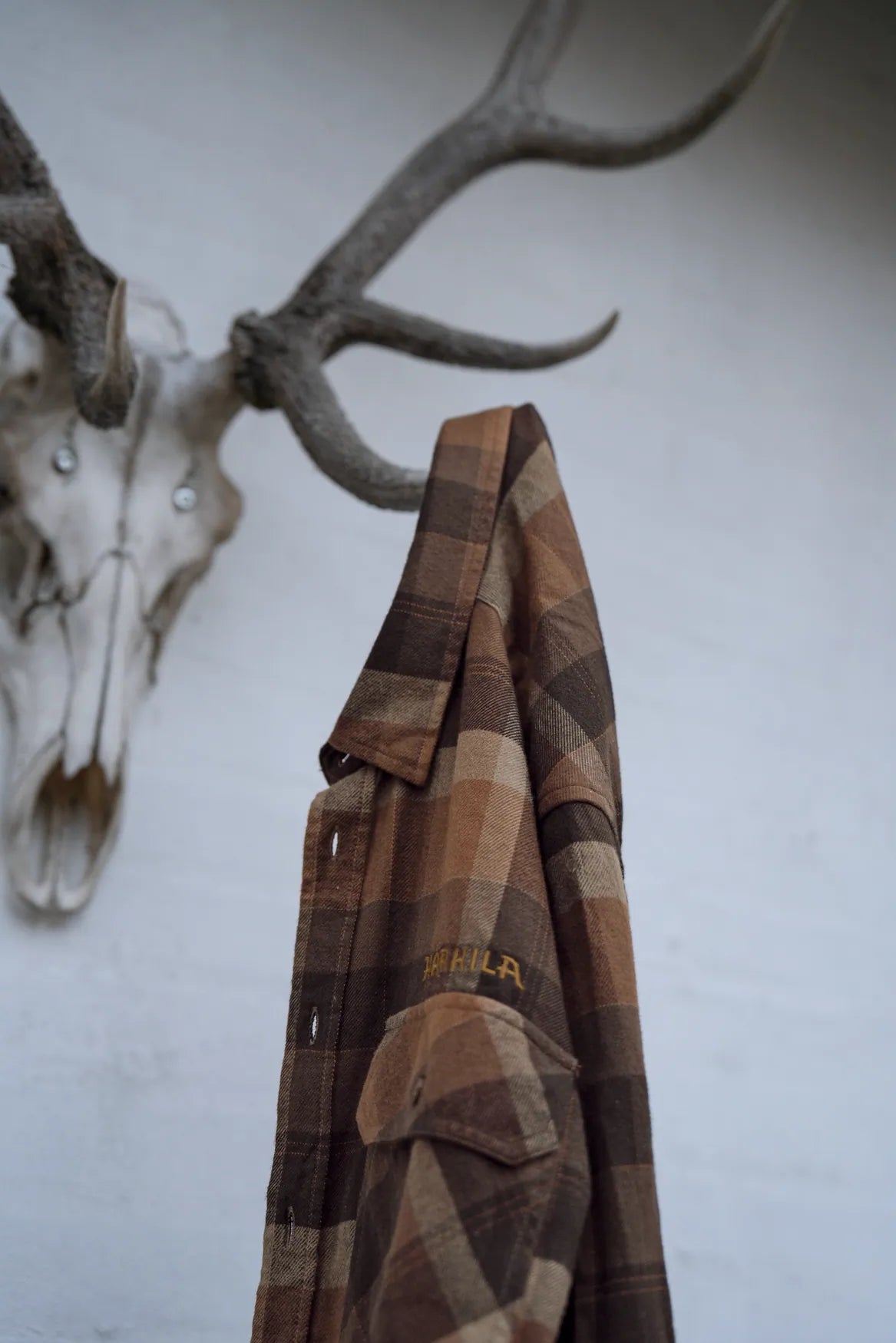 Asmund L/S shirt - Rust brown check