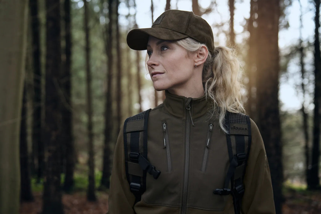 Härkila Scandinavian softshell jacket W - Willow green/Shadow brown