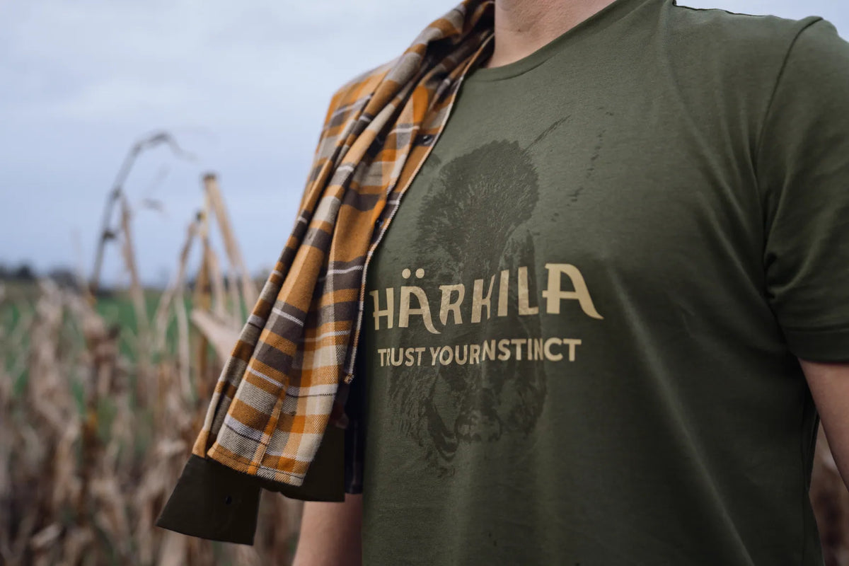 Härkila Wildboar logo S/S t-shirt - Forest night