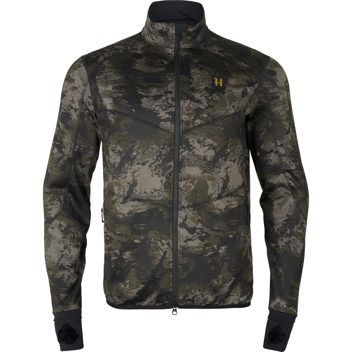 Härkila NOCTYX camo full zip fleece - AXIS MSP®Black