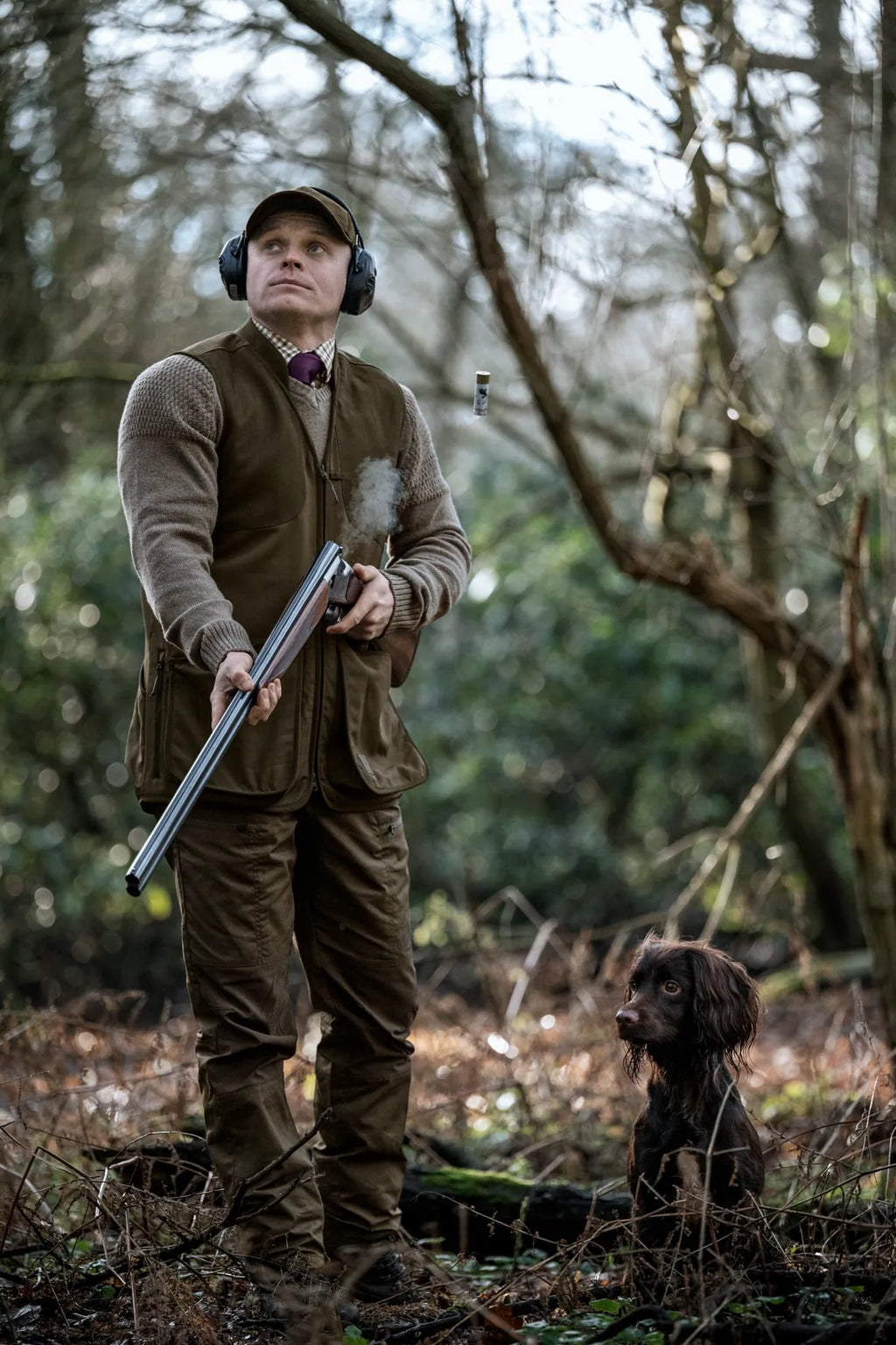 Skye shooting waistcoat - Willow green/Shadow brown