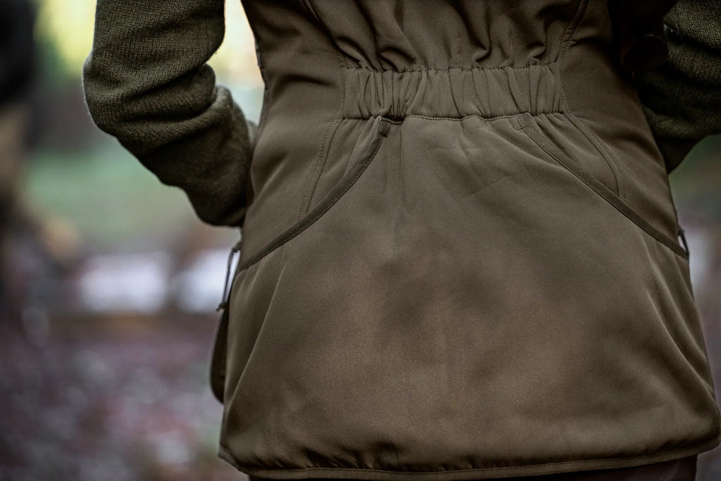 Skye shooting waistcoat W - Willow green/Shadow brown