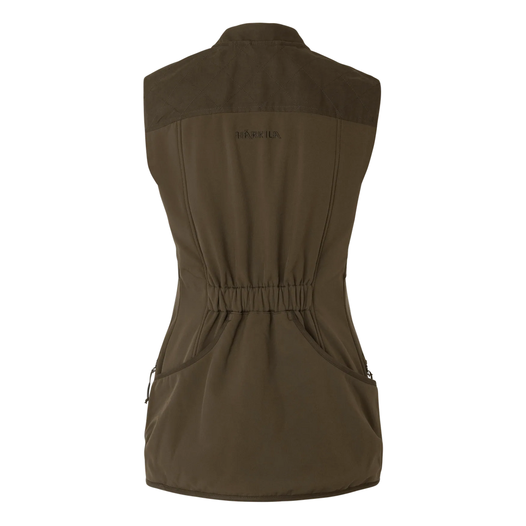 Skye shooting waistcoat W - Willow green/Shadow brown