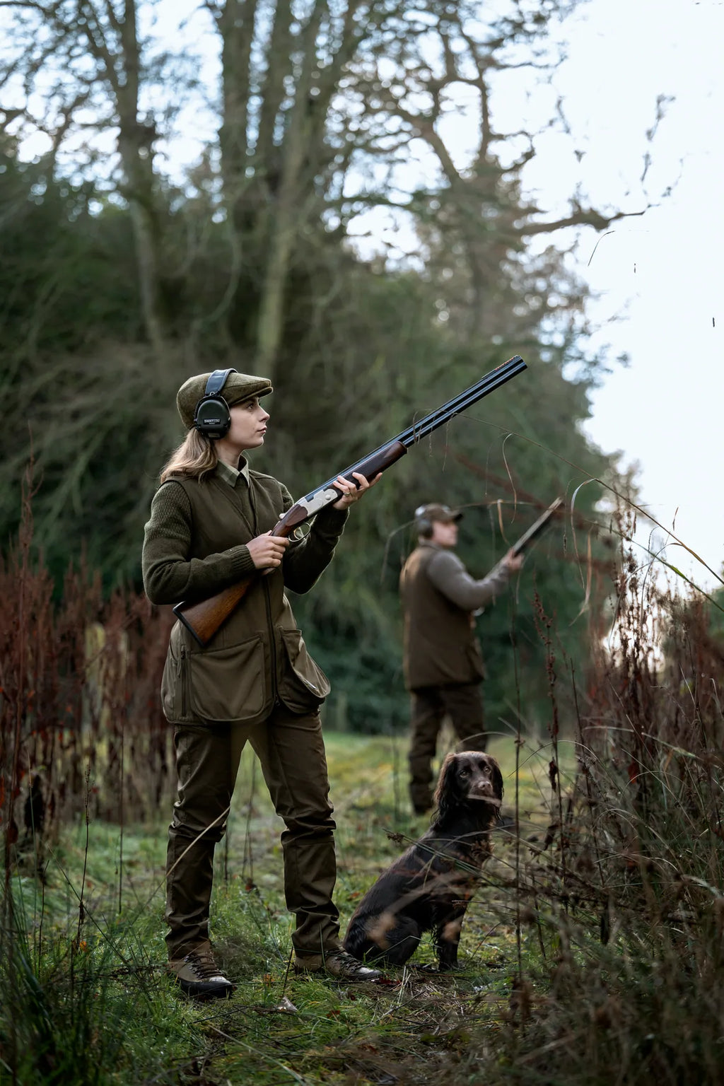 Skye shooting waistcoat W - Willow green/Shadow brown
