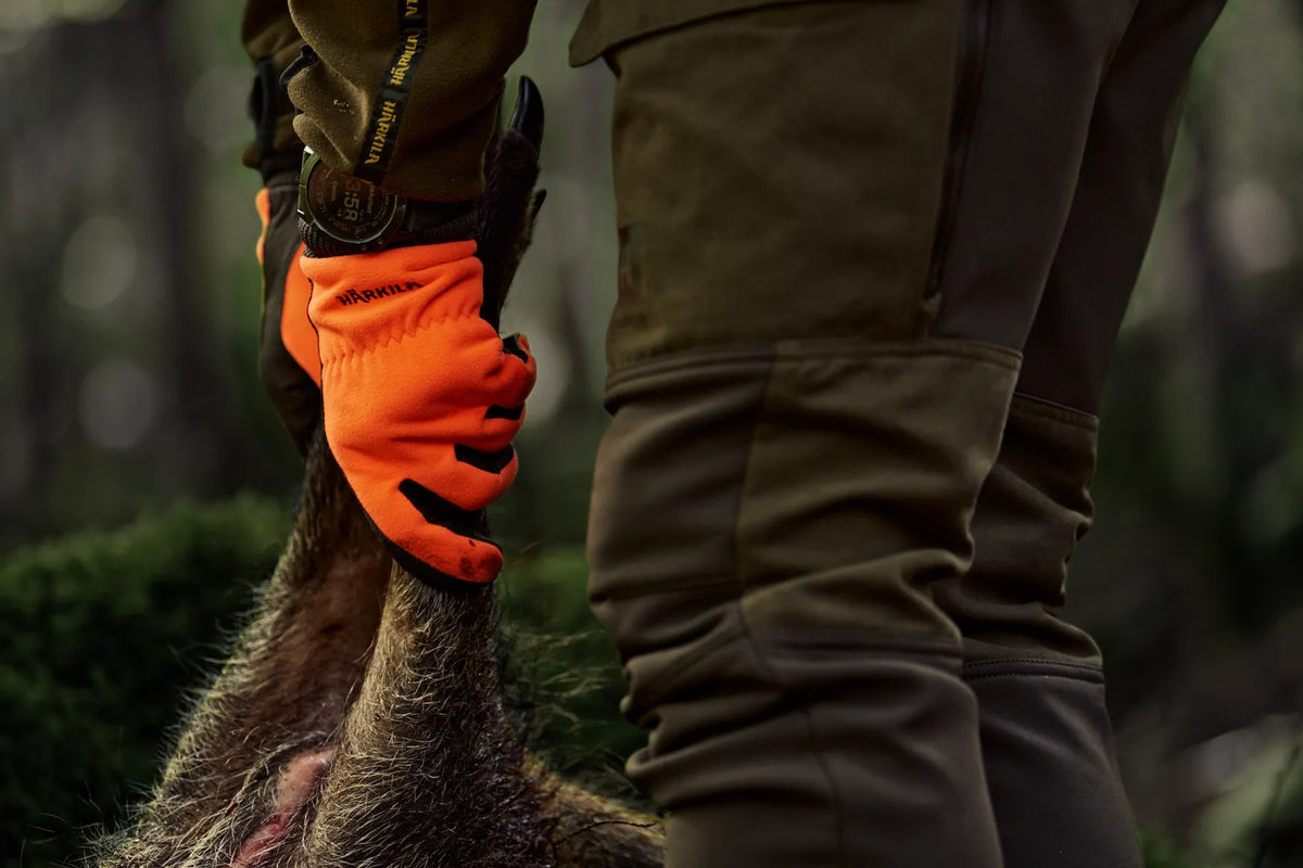 Wildboar Pro shooter Blaze WSP gloves - Orange blaze/Brown