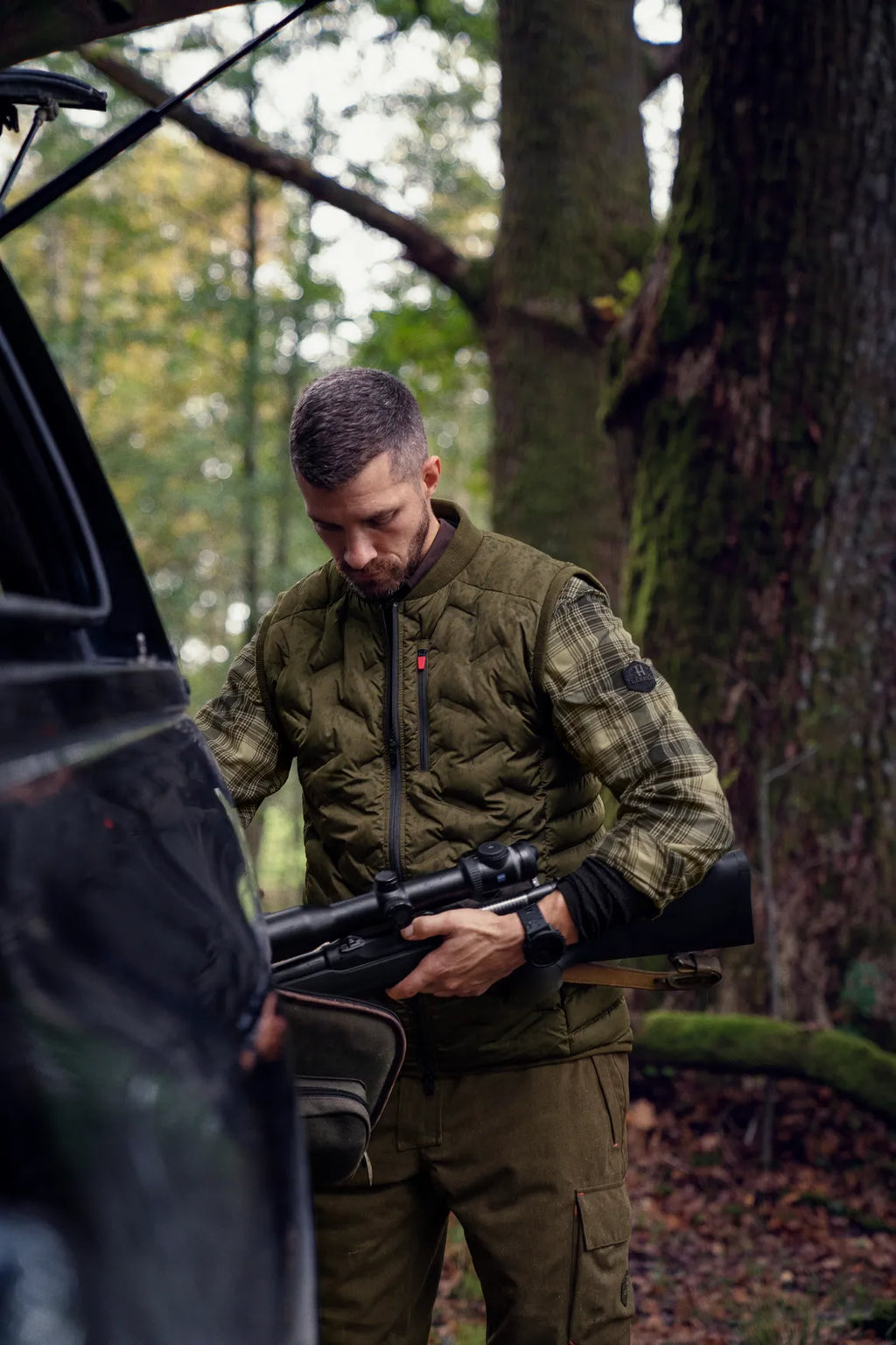 Driven Hunt Insulated waistcoat - Willow green